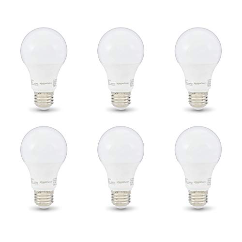 Product Cover AmazonBasics 40W Equivalent, Soft White, Non-Dimmable, 10,000 Hour Lifetime, A19 LED Light Bulb | 6-Pack
