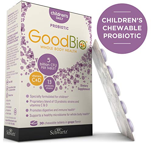 Product Cover Premium Chewable Probiotics for Kids - Children's Whole Body Health with Vitamins C & D3-5 Billion CFU - Promotes Digestive & Immune Health - Supports a Healthy Microbiome - Shelf-Stable