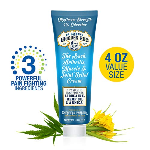 Product Cover Dr. Sayman's Wonder Rub with Lidocaine, Hemp Oil and Arnica for Back, Arthritis, Muscle & Joint Pain Relief, 4 oz.