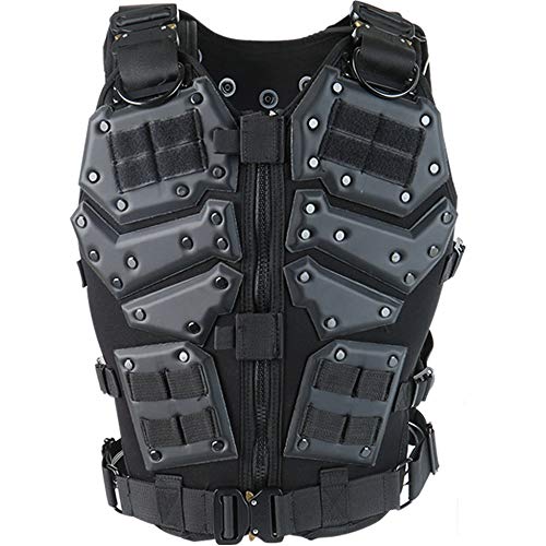 Product Cover ActionUnion Airsoft Tactical Vest Military Costume Molle Chest Protectors Gilet Paintball Vest CS Field Outdoor Modular Combat Training Adults Men Special Forces Adjustable EVA