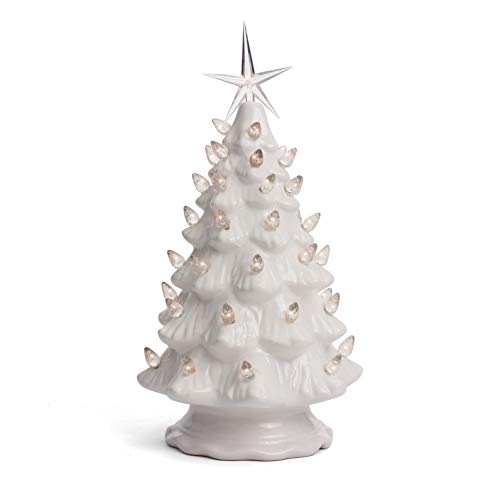 Product Cover Milltown Merchants Ceramic Christmas Tree - Tabletop Christmas Tree with Lights - (11.5
