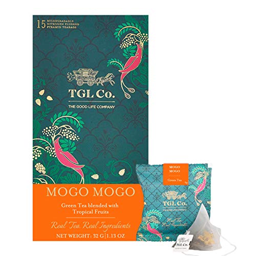 Product Cover TGL Mogo Mogo Green Tea, 16 Tea Bags, Green Tea with Natural Fruits, Green Tea for Weight Loss, Fruit Tea