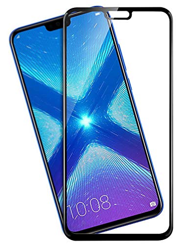Product Cover FASHIONISTA Edge-to-Edge 5D Tempered Glass Screen Protector for Honor 8X (Pack of 1, Black)