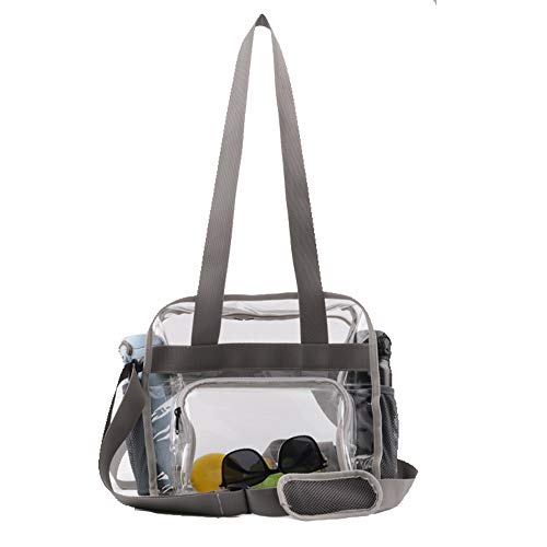Product Cover Heavy-Duty Clear Stadium Bag Clear Crossbody Tote Bag NFL & PGA Stadium Approved 12 x 12 x 6, with Extra Long Adjustable Shoulder Strap and Handles