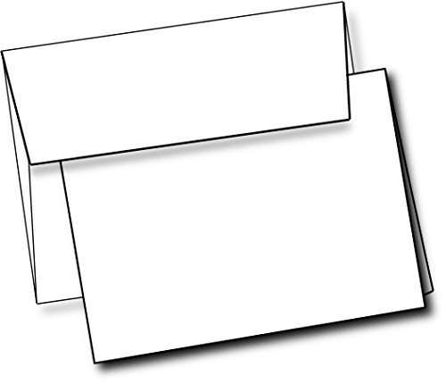 Product Cover Heavyweight White Blank Cards With White Envelopes 5