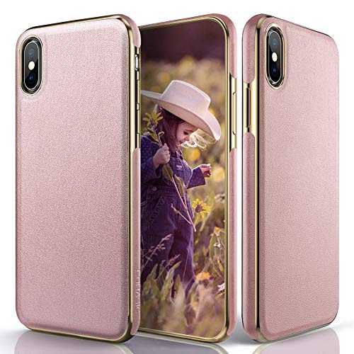 Product Cover LOHASIC Case for iPhone Xs Max 6.5 inch, Luxury Slim Fit Flexible Soft Bumper Pink Cute Vintage Girly Cover Cases Compatible with Apple iPhone Xs Max (2018) - Rose Gold