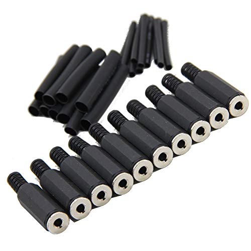 Product Cover Ancable Replacement 10-Pack Stereo Female Jack 3 Pole TRS 1/8
