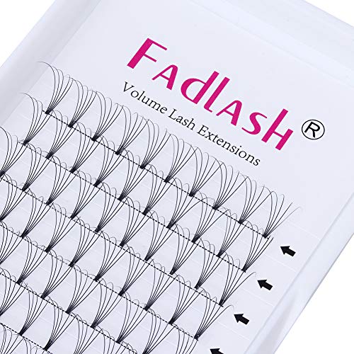 Product Cover Volume Lash Extensions 8-20mm Length Supply Premade Fans 3D/5D Individual Eyelashes C/D Curl Natural Rapid Russian Volume Lashes 0.10mm by FADLASH (5D-0.10-D, 14mm)