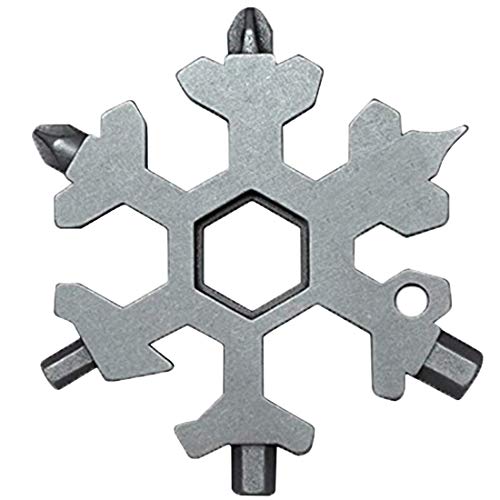 Product Cover 18 In 1 Incredible Tool - Easy N Genius - FEX 18-in-1 Stainless Steel Snowflakes Multi-Tool - 18-in-1 Stainless Multi-tool Father's Day Gift Christmas Present (Standard, Stainless - Silver)