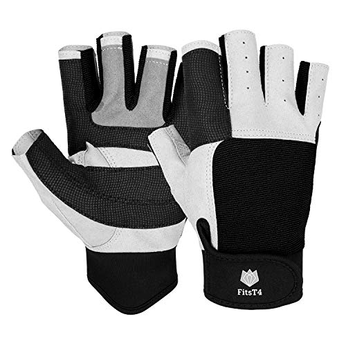 Product Cover FitsT4 Sailing Gloves 3/4 Finger and Grip Great for Sailing, Yachting, Paddling, Kayaking, Fishing, Dinghying Water Sports for Men and Women Black XL
