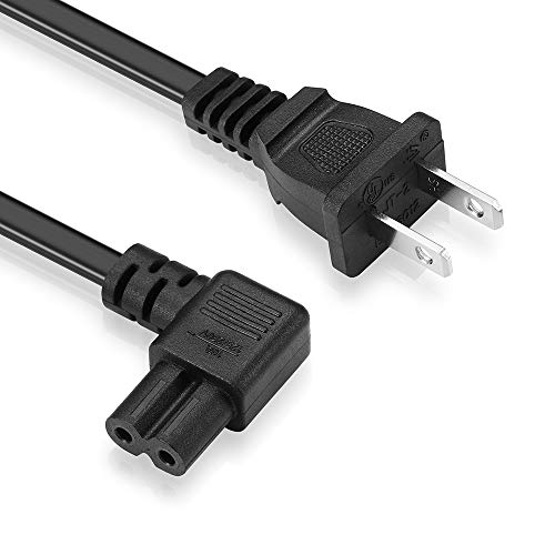 Product Cover [UL Listed] 12FT Power Cord Cable Compatible Samsung TCL Roku LG Sharp Toshiba Insignia Sony LED LCD TV, Canon PIXMA, HP Envy/OfficeJet Printer Right Angle Replacement