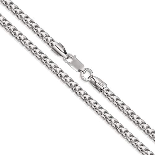 Product Cover Orostar Sterling Silver 3MM Franco Square Box Link Chain Necklace, 16-30 Inch