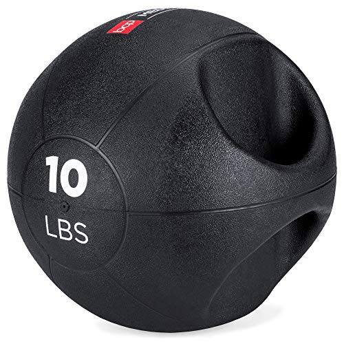 Product Cover Best Choice Products 10lb Dual-Grip Medicine Ball Exercise Equipment for Strength Core Balance Training w/Handles