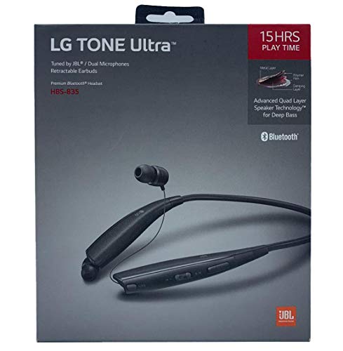 Product Cover LG Tone Ultra HBS-835 Bluetooth Stereo Headset - Wireless with JBL Signature Sound (Black)