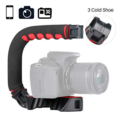 Product Cover ULANZI U-Grip Pro Handheld Video Rig Steadicam with Triple Cold Shoe, Stabilizing Handle Grip Compatible for iPhone Xs 8 7plus GoPro 7 6 5 Canon NikonSony DSLR Cameras