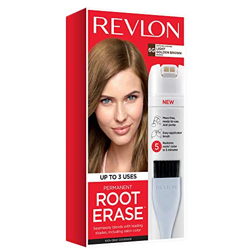 Product Cover Revlon Root Erase Permanent Hair Color, Light Golden Brown, 3.2 Fluid Ounce