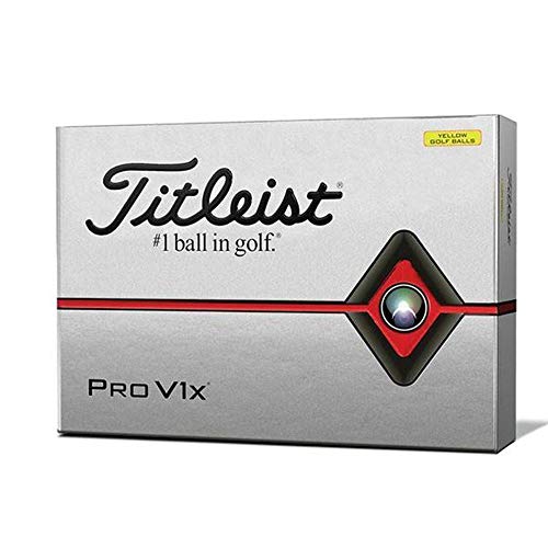 Product Cover Titleist Pro V1x Golf Balls, Yellow, Standard Play Numbers (1-4), One Dozen