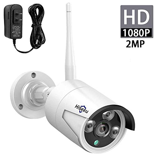 Product Cover Hiseeu 2MP 1080P Security Camera,Waterproof Outdoor Indoor 3.6mm Lens IP Cut Day&Night Vision with Power Adapter Compatible with Hiseeu 8ch Camera System(White)