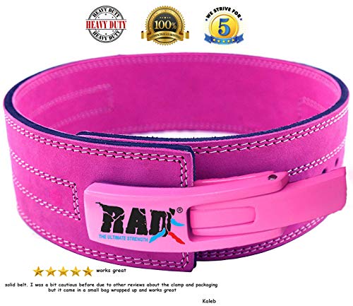 Product Cover RAD Weight Lifting Belts Powerlifting and Weightlifting Belt with Lever Buckle, 10mm (Pink, Small)