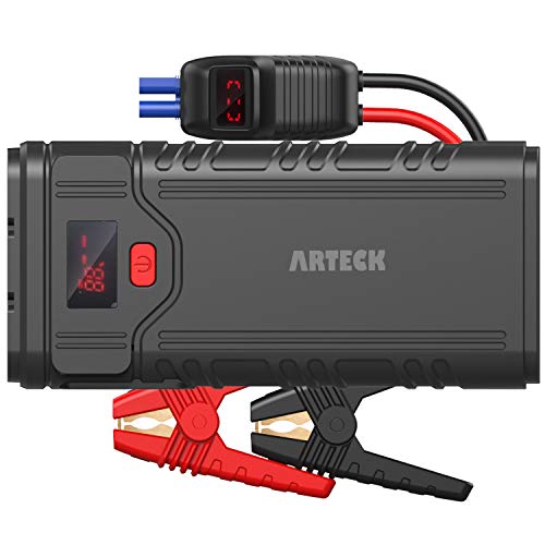 Product Cover Arteck 2000A Peak Portable Car Jump Starter (Up to 9.0L Gas or 8.0L Diesel Engine) Auto 12V Battery Pack Booster and QC3.0 External Battery Charger for Automotive, Motorcycle, Boat, Smart Phone