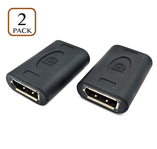 Product Cover Poyiccot DP to DP Coupler, 2Pack DisplayPort (DP) Female to DisplayPort (DP) Female Coupler Convertor Extension Adapter Black (displayport Female to Female)