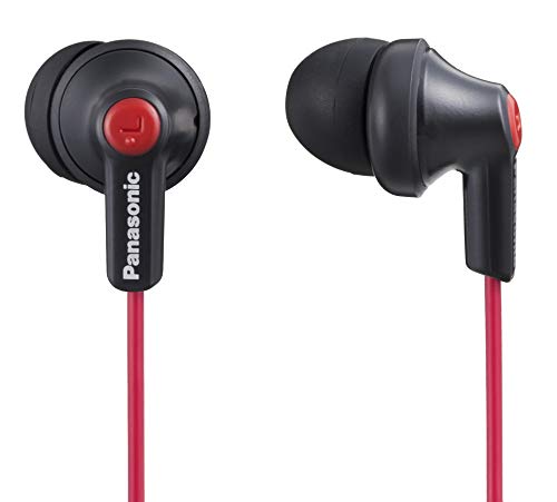 Product Cover Panasonic Ergofit in-Ear Earbud Headphones Matte Black/Red (RP-HJE120-KB)