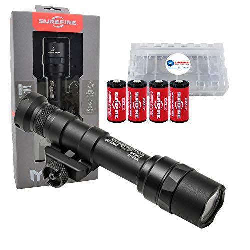 Product Cover SureFire M600U Weapon Light, Ultra Scout Light 1000 Lumens LED, Black Bundle with 2 Extra CR123 Batteries and a Lightjunction Battery Box