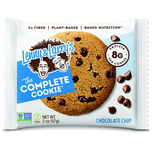 Product Cover Lenny & Larry's The Complete Cookie, Chocolate Chip, 2 Ounce Cookies - 12 Count, Soft Baked, Plant-Based Protein Cookies, Vegan and Non-GMO