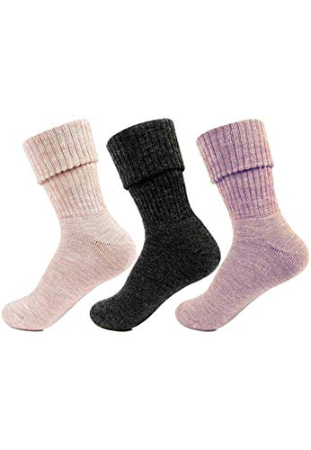 Product Cover RC. ROYAL CLASS Women's Calf Length Towel Thick Woolen Multicolored Socks (Pack of 3 Pairs)