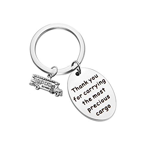 Product Cover SEIRAA Bus Driver Keychain Retirement Gift for Driver Appreciation Gift School Bus Driver Jewelry (The Most Precious Cargo)