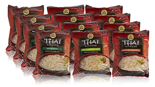 Product Cover Thai Kitchen Instant Rice Noodle Soup Variety Pack, Gluten Free Ramen, Ready in 3 Minutes, 1.6oz (Pack of 12)