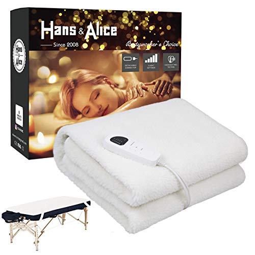 Product Cover 2019 Deluxe Thick Fleece Spa Massage Table Warmer Pad & Cover with EasySet Pro Controller, Multi-function Massage Table Warmer,Use As A Bed Blanket Warmer