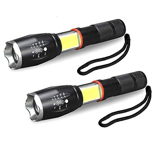 Product Cover 2Pcs Military Grade TACLIGHT PRO Flashlight + Lantern in-1 Zoom, Magnetic Base As Seen On TV Tactical Led Flashlight