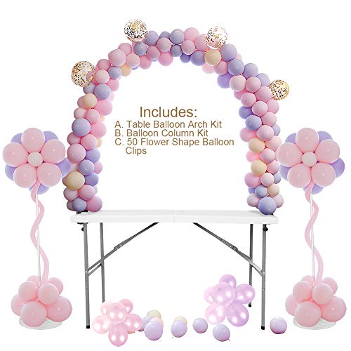 Product Cover Table Balloon Arch Kit, Balloon Column Stand Kit Bundle, Best for Birthday, Wedding, Graduation and Christmas. Balloons Not Included.