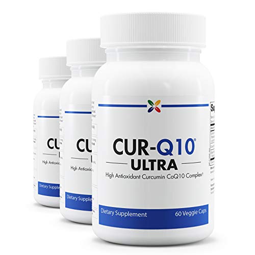 Product Cover Stop Aging Now - CUR-Q10 Ultra Curcumin CoQ10 Complex - High Antioxidant Curcumin CoQ10 Complex - 60 Veggie Caps (3-Bottle Pack) - Packaging May Vary