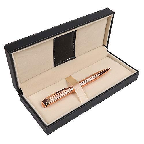 Product Cover Penneed Ballpoint Pens Gift Set for Women Office Executive Celebration with Nice Box Metal Fancy Retractable Refillable Black Ink 1.0mm B5 (Gorgeous Rose Gold)