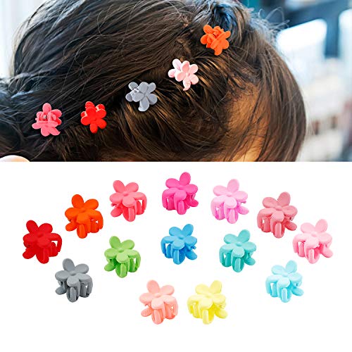 Product Cover 50 Pcs Colorful Mini Hair Clips for Girls, Blend Colors