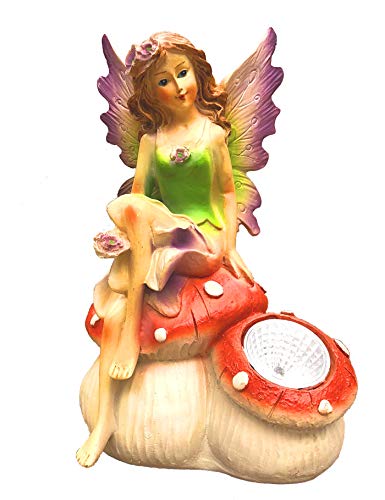 Product Cover Bo-Toys Solar Powered Fairy Angel with Wings and Solar Glowing Light, Garden Light Decor