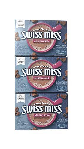 Product Cover Swiss Miss Hot Cocoa Mix, Reduced Calorie, 3.12oz Box (Pack of 3)