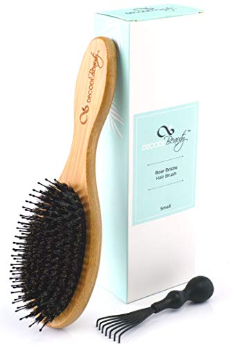 Product Cover Boar Bristle Hair Brush - Natural Boar Bristles Mixed with Nylon Pins - Medium Wood Handle - Easy to Detangle Long and Thick Hair - Add Natural Shine and Texture -Boar Brush For Men Women and Kids