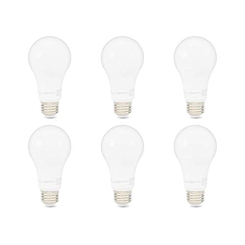 Product Cover AmazonBasics 100W Equivalent, Soft White, Dimmable, 10,000 Hour Lifetime, A19 LED Light Bulb | 6-Pack