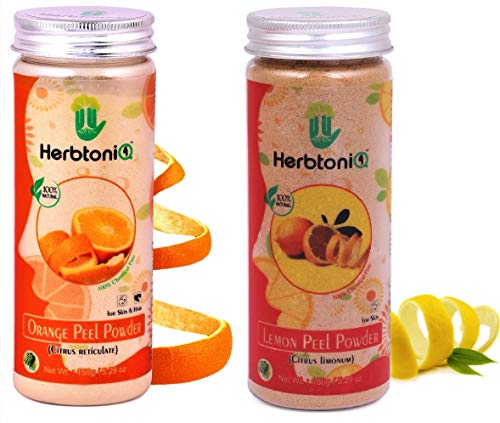Product Cover HERBTONIQ Natural Orange and Lemon Peel Powder (150 g x 2) - Pack of 2
