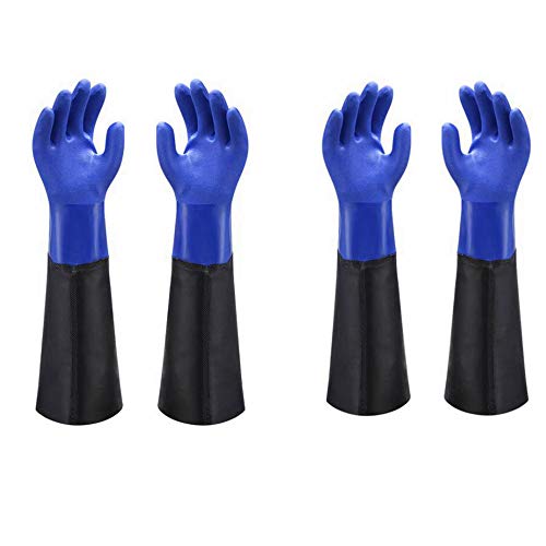 Product Cover Waterproof PVC Coated Glove with Cotton Liner,Heavy Duty Latex Gloves, Resist Strong Acid, Alkali and Oil,Fishing Operation rubber Gloves -23