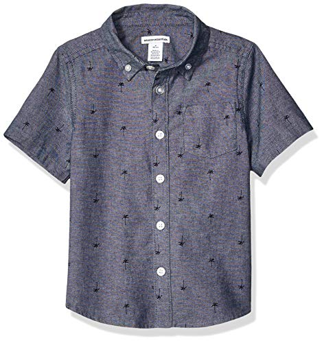 Product Cover Amazon Essentials Boys' Short-Sleeve Poplin/Chambray Shirt