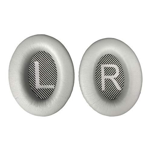 Product Cover Replacement Ear Pads Earpads for Bose QuietComfort 2 15 25 35 Ear Cushion for QC2 QC15 QC25 QC35 AE2 AE2i AE2w SoundTrue SoundLink (QC 35 Only (i and ii) Silver)