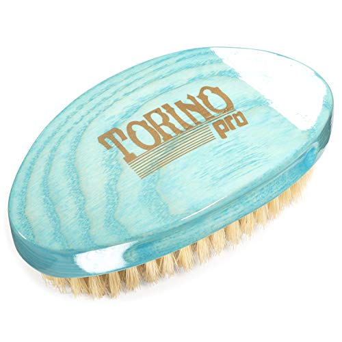 Product Cover Torino Pro Soft Curved Palm Wave Brush By Brush King #1970-360 Curved Softy waves brush no handle -Wavy design handle - Great for laying down waves and pull - for 360 waves