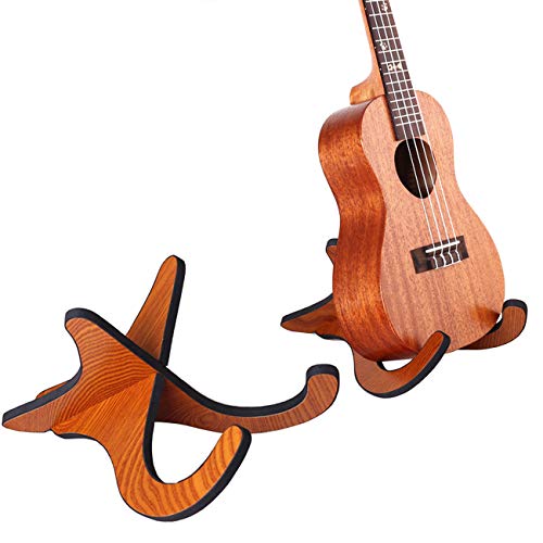 Product Cover TinaWood Wooden Ukelele Stand Holder Musical Instrument Stand Concert Portable Wood Stand