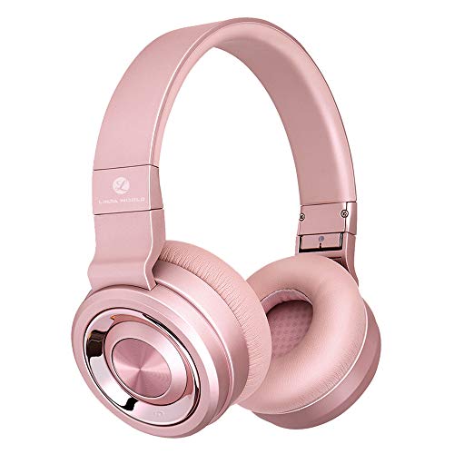 Product Cover L LINPA M1Pro Bluetooth Headphones Over Ear, Hi-Fi Stereo Wireless Headset, 30Hrs Playtime, Soft Memory-Protein Earmuffs, w/Built-in Mic and Wired Mode for TV/Cell Phones/PC (Golden Rose)