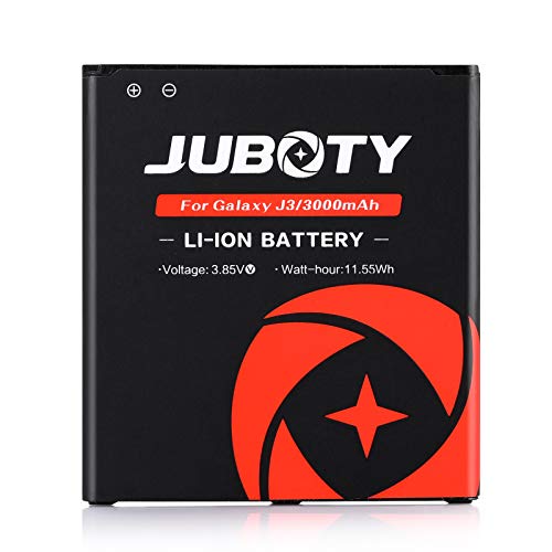 Product Cover JUBOTY Galaxy J3 Battery,Upgraded 3000mAh Replacement EB-BG530CBU Battery for Samsung Galaxy J3 Luna Pro S327VL(2 Year Warranty)
