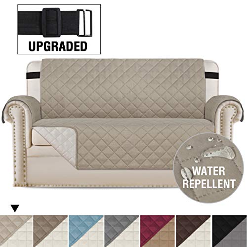 Product Cover Loveseat Covers Loveseat Slipcover Reversible Quilted Furniture Protector with Elastic Straps Slip Resistant Furniture Cover for Dogs Seat Width Up to 54